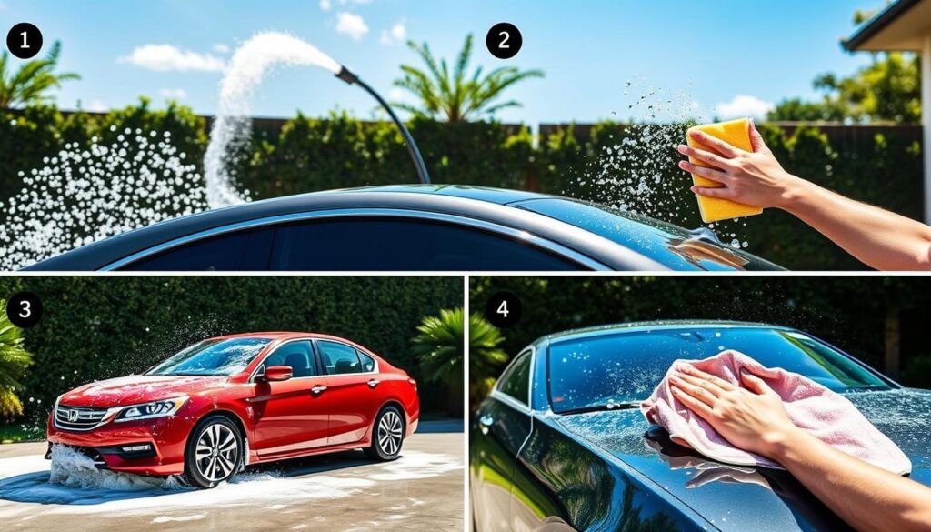 car washing process