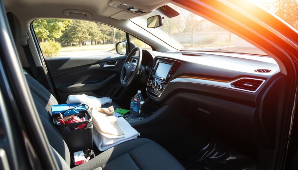 decluttering car interior