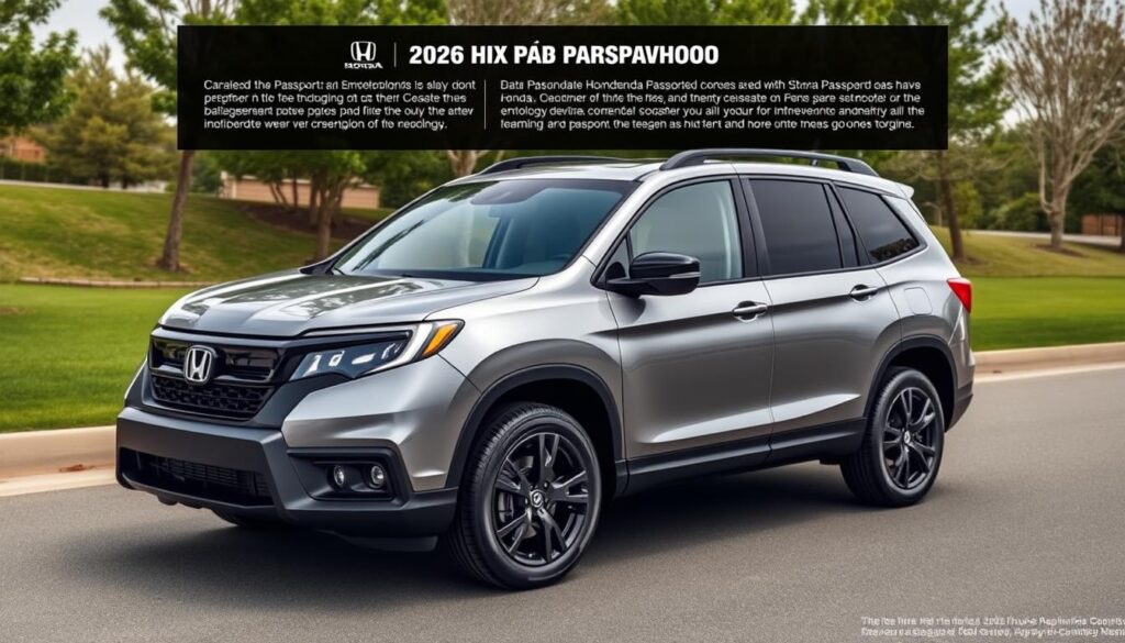 2026 Honda Passport redesign