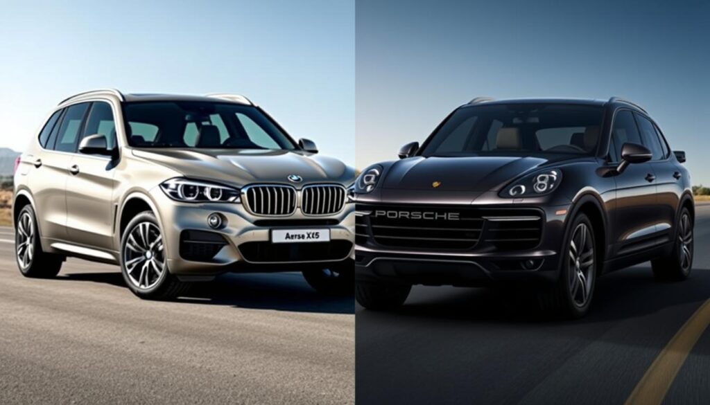 BMW X5 Porsche Cayenne luxury SUV comparison image