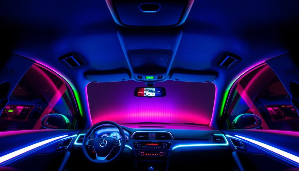app controlled car interior LED lights