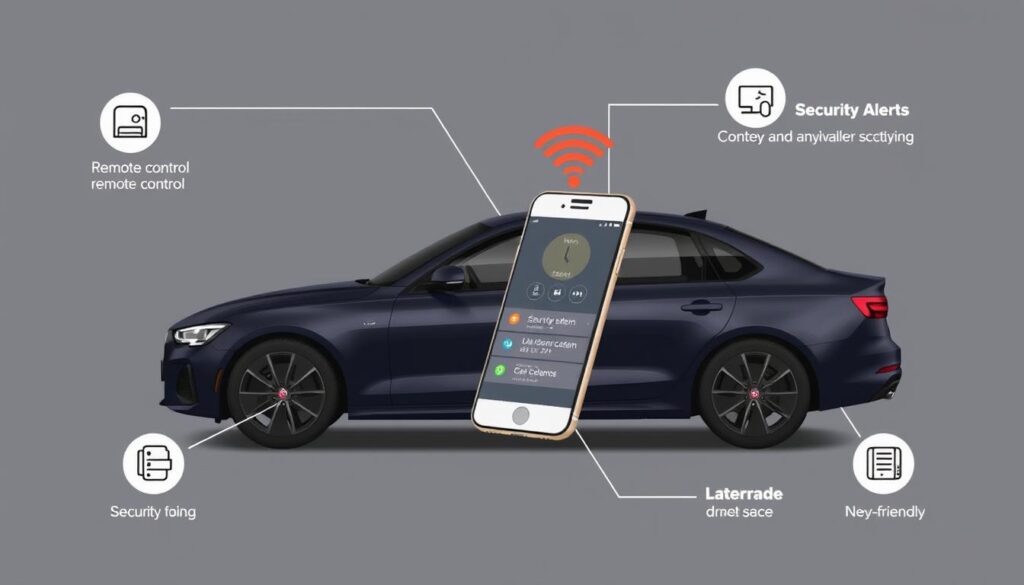 smartphone connected car alarm system