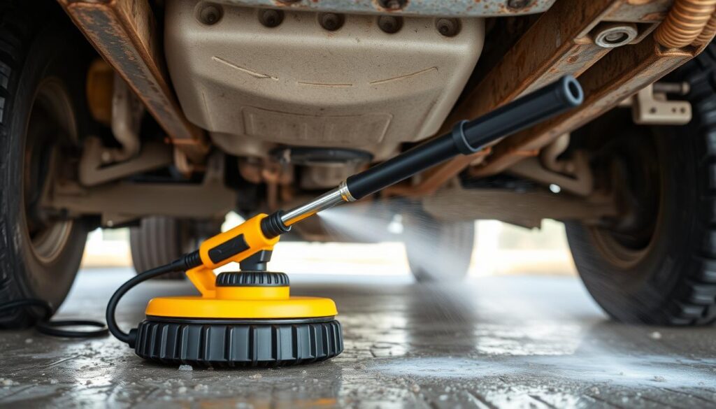 undercarriage cleaner for vehicles