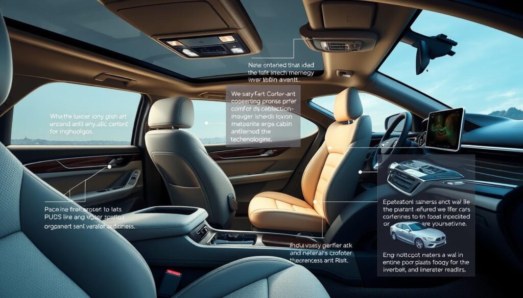 vehicle mood lighting and comfort features