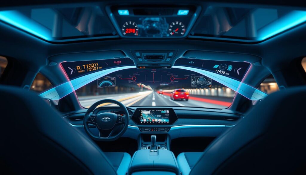 windshield head-up display for cars